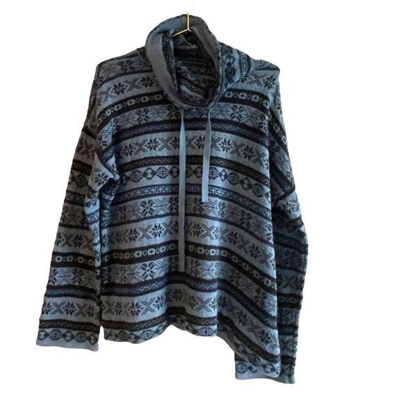 Chaps Fair Isle Cowl Neck Sweater Womens L - Picture 1 of 11